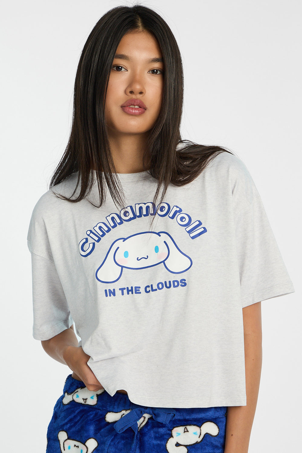 Cinnamoroll In The Clouds 2-Piece Pajama Tee & Shorts Set Cinnamoroll In The Clouds 2-Piece Pajama Tee & Shorts Set