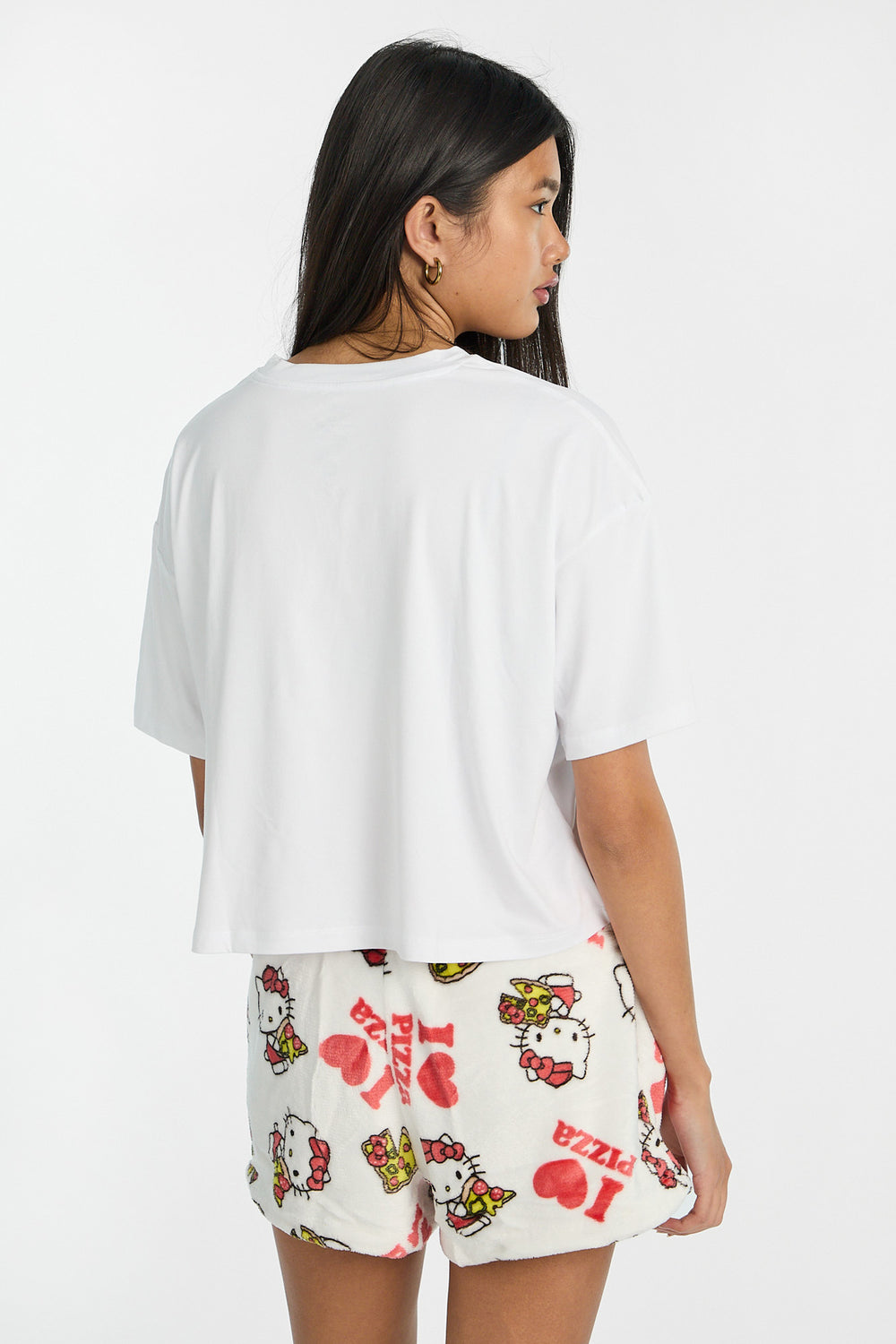 Ensemble de pyjama 2 pièces imprimé Hello Kitty I Love Pizza Ensemble de pyjama 2 pièces imprimé Hello Kitty I Love Pizza