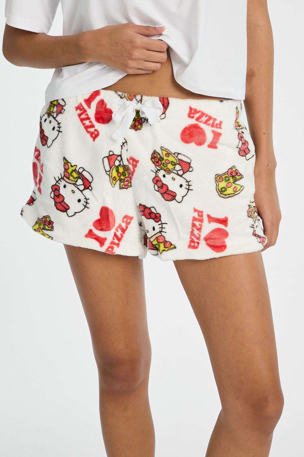 Hello Kitty I Love Pizza 2-Piece Pajama Tee & Shorts Set Hello Kitty I Love Pizza 2-Piece Pajama Tee & Shorts Set