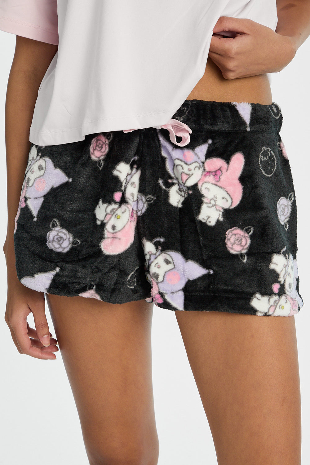 Kuromi My Melody 2-Piece Pajama Tee & Shorts Set Kuromi My Melody 2-Piece Pajama Tee & Shorts Set