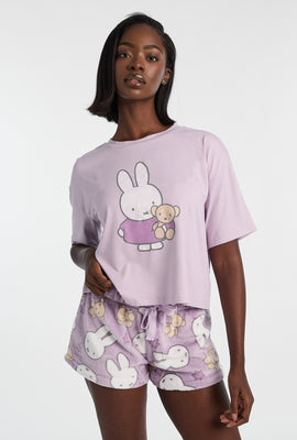 Miffy Teddy 2-Piece Pajama Tee & Shorts Set