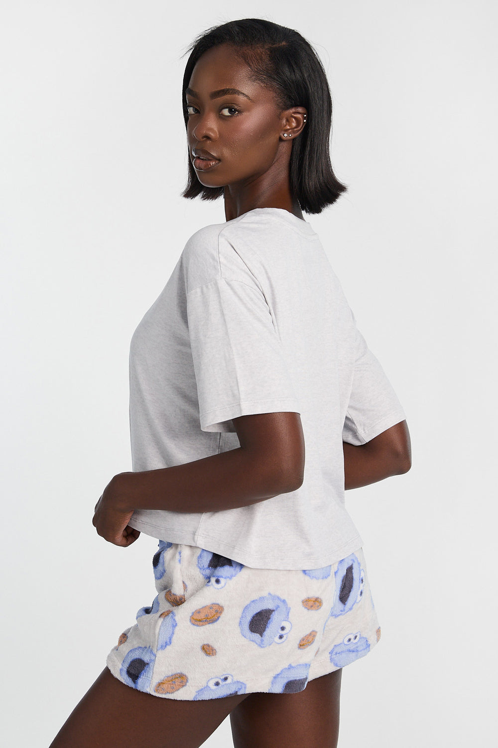 Ensemble de pyjama 2 pièces imprimé Cookie Monster Ensemble de pyjama 2 pièces imprimé Cookie Monster