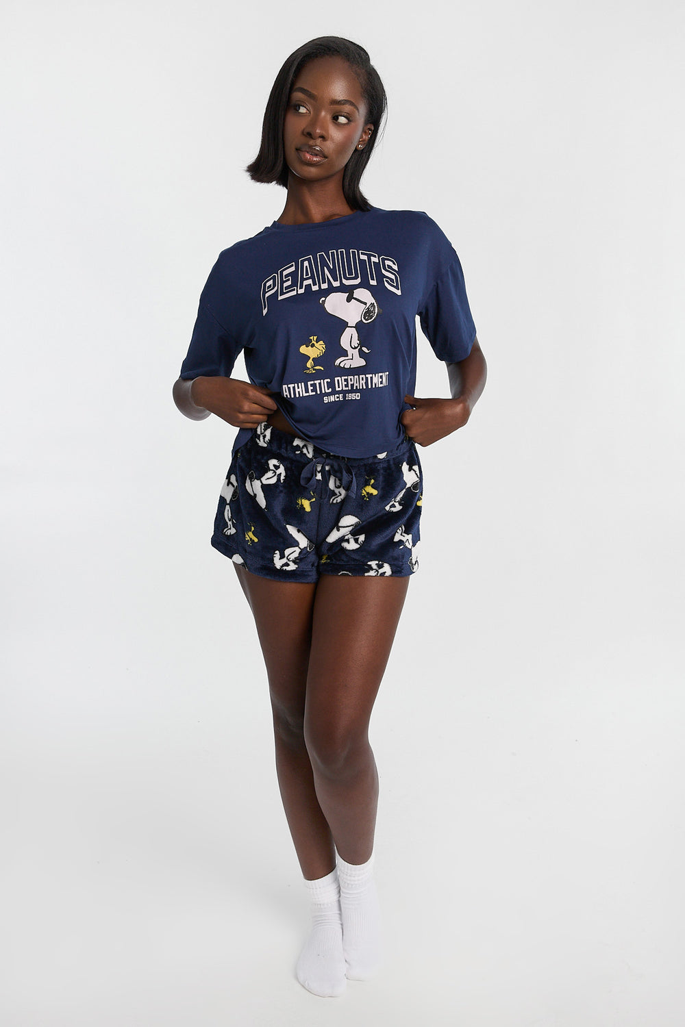 Peanuts Snoopy 2-Piece Pajama Tee & Shorts Set Peanuts Snoopy 2-Piece Pajama Tee & Shorts Set
