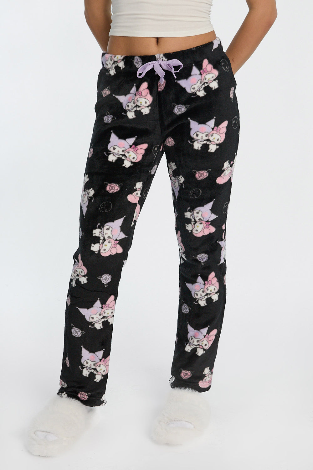 Pantalon de pyjama en peluche Kuromi My Melody Pantalon de pyjama en peluche Kuromi My Melody