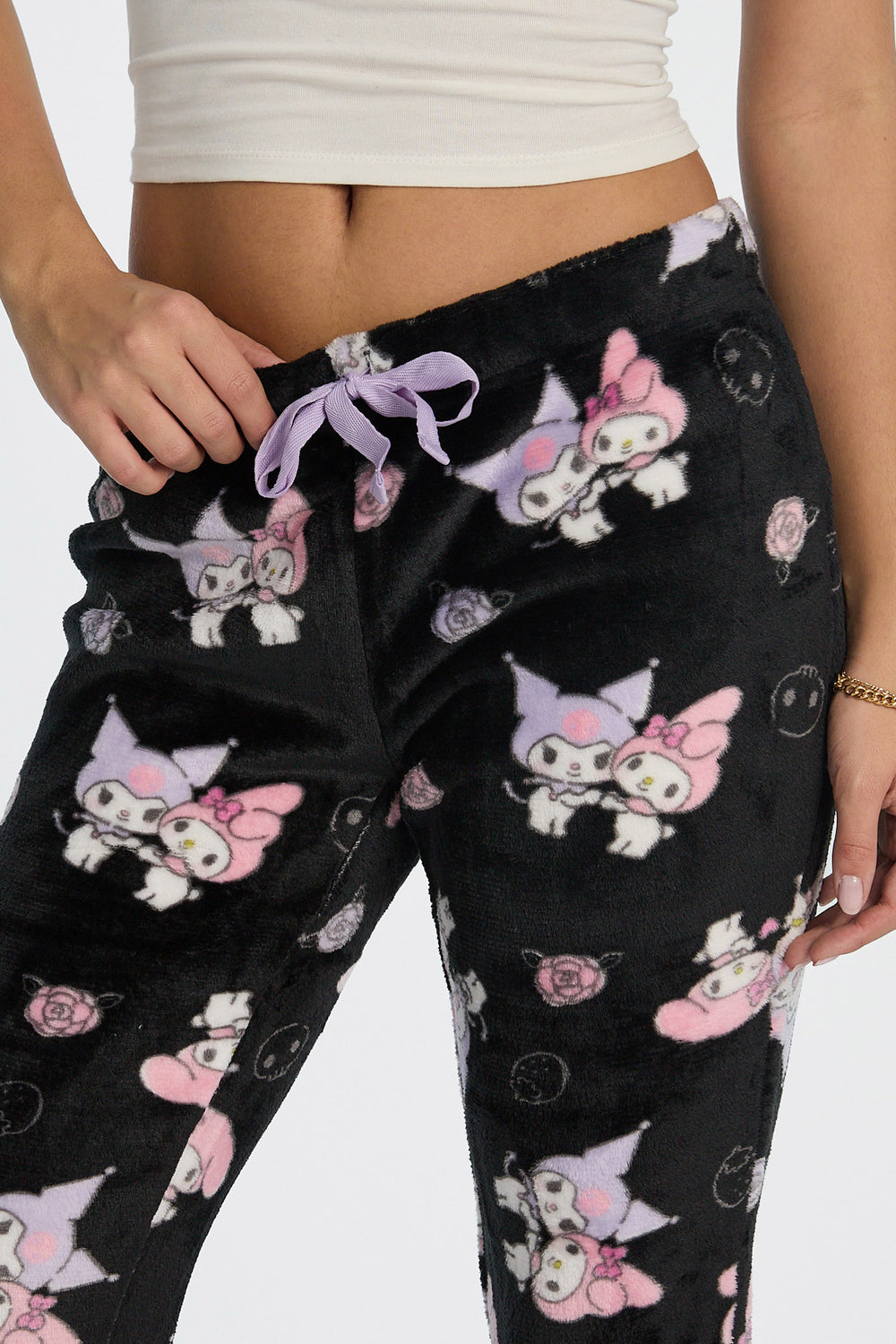 Pantalon de pyjama en peluche Kuromi My Melody Pantalon de pyjama en peluche Kuromi My Melody
