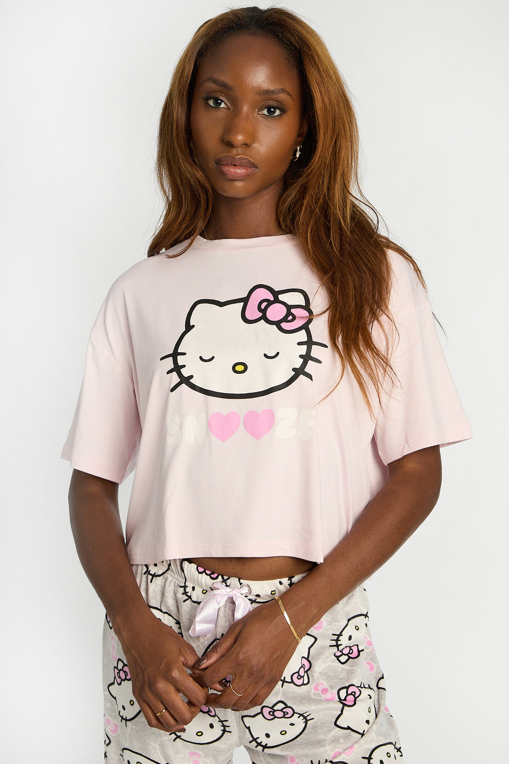 Hello Kitty Snooze 2-Piece Pajama Tee & Velour Pajama Pants Set Hello Kitty Snooze 2-Piece Pajama Tee & Velour Pajama Pants Set