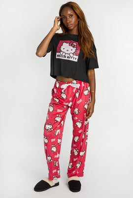 Ensemble de pyjama en velour imprimé Hello Kitty