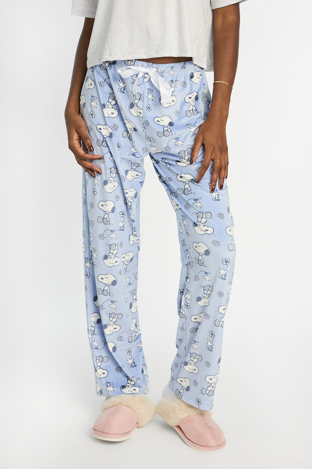 Peanuts Snoopy Wild 2-Piece Pajama Tee & Velour Pajama Pants Set Peanuts Snoopy Wild 2-Piece Pajama Tee & Velour Pajama Pants Set