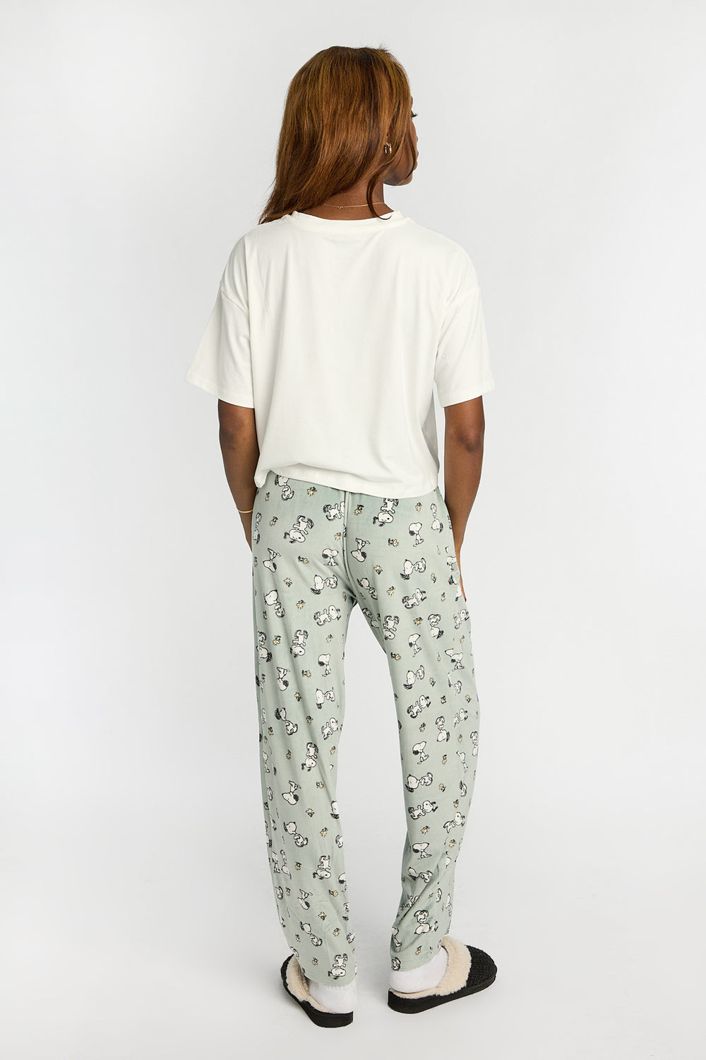 Ensemble de pyjama en velour imprimé Peanuts Snoopy coeur Ensemble de pyjama en velour imprimé Peanuts Snoopy coeur