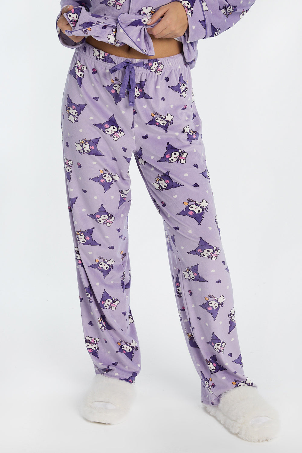 Kuromi Velour 2-Piece Pajama Shirt & Pant Set Kuromi Velour 2-Piece Pajama Shirt & Pant Set