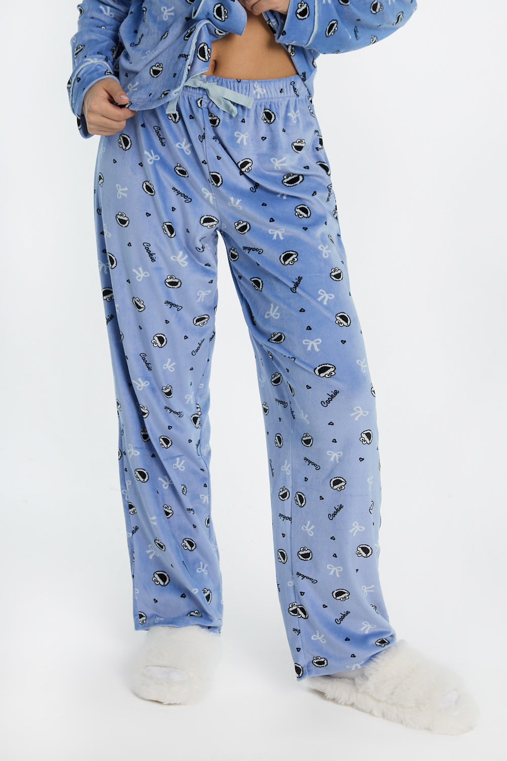 Ensemble de pyjama en velours 2 pièces Cookie Monster Ensemble de pyjama en velours 2 pièces Cookie Monster