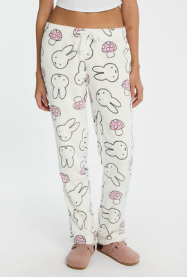 Pantalon de pyjama en peluche imprimé champignon Miffy