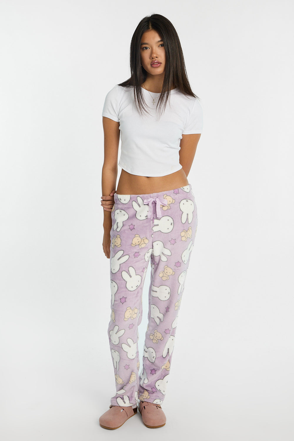 Pantalon de pyjama en peluche imprimé oursons Miffy Pantalon de pyjama en peluche imprimé oursons Miffy