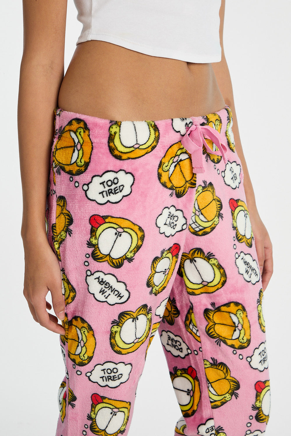 Pantalon de pyjama en peluche imprimé Garfield Pantalon de pyjama en peluche imprimé Garfield