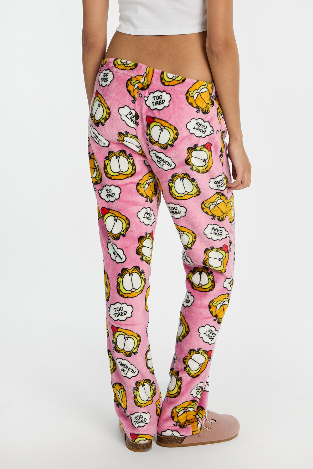 Pantalon de pyjama en peluche imprimé Garfield Pantalon de pyjama en peluche imprimé Garfield