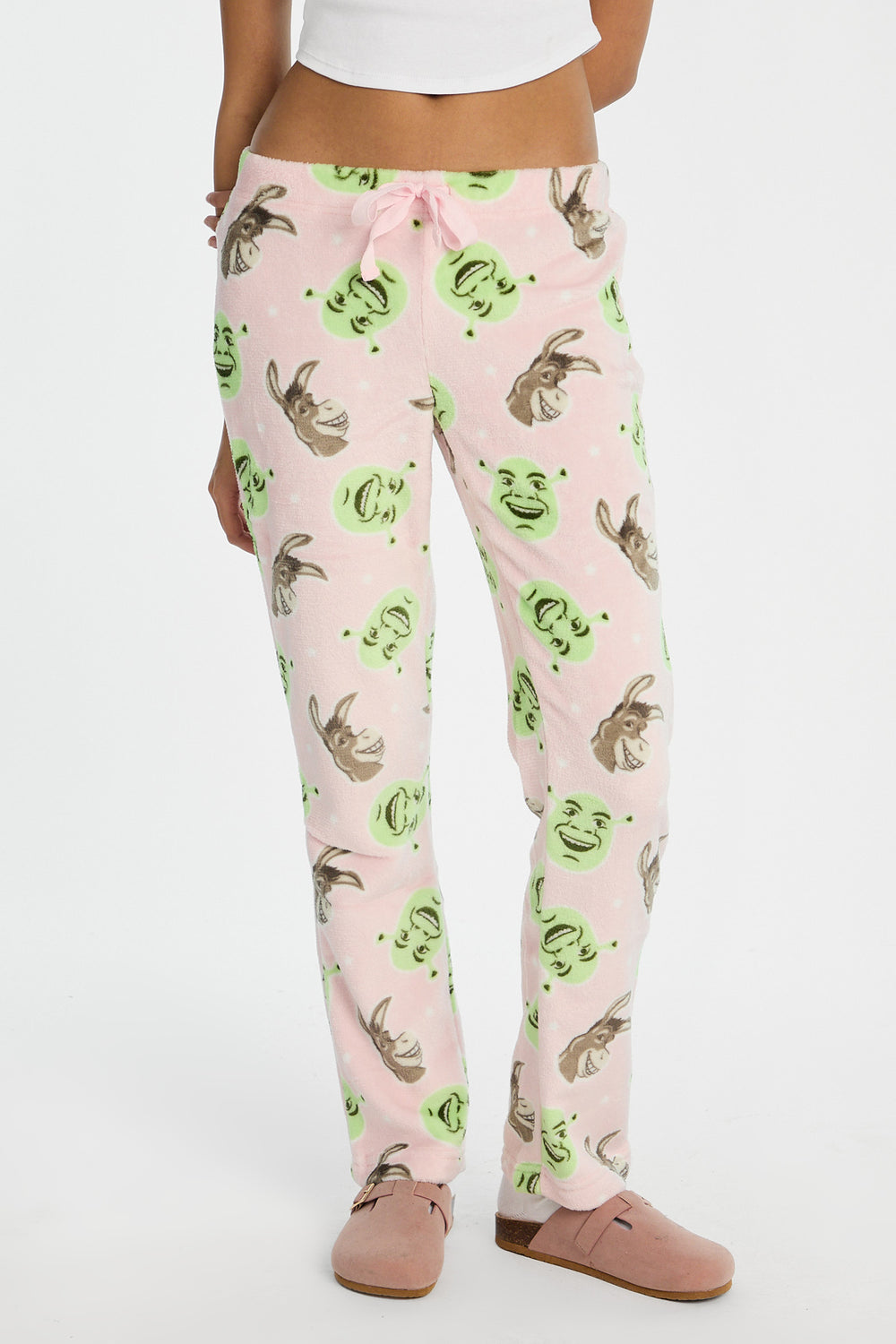 Pantalon de pyjama en peluche imprimé Shrek et Donkey Pantalon de pyjama en peluche imprimé Shrek et Donkey