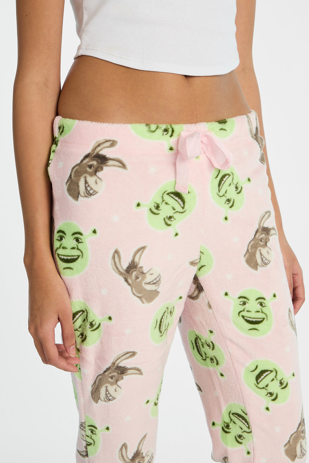 Pantalon de pyjama en peluche imprimé Shrek et Donkey Pantalon de pyjama en peluche imprimé Shrek et Donkey