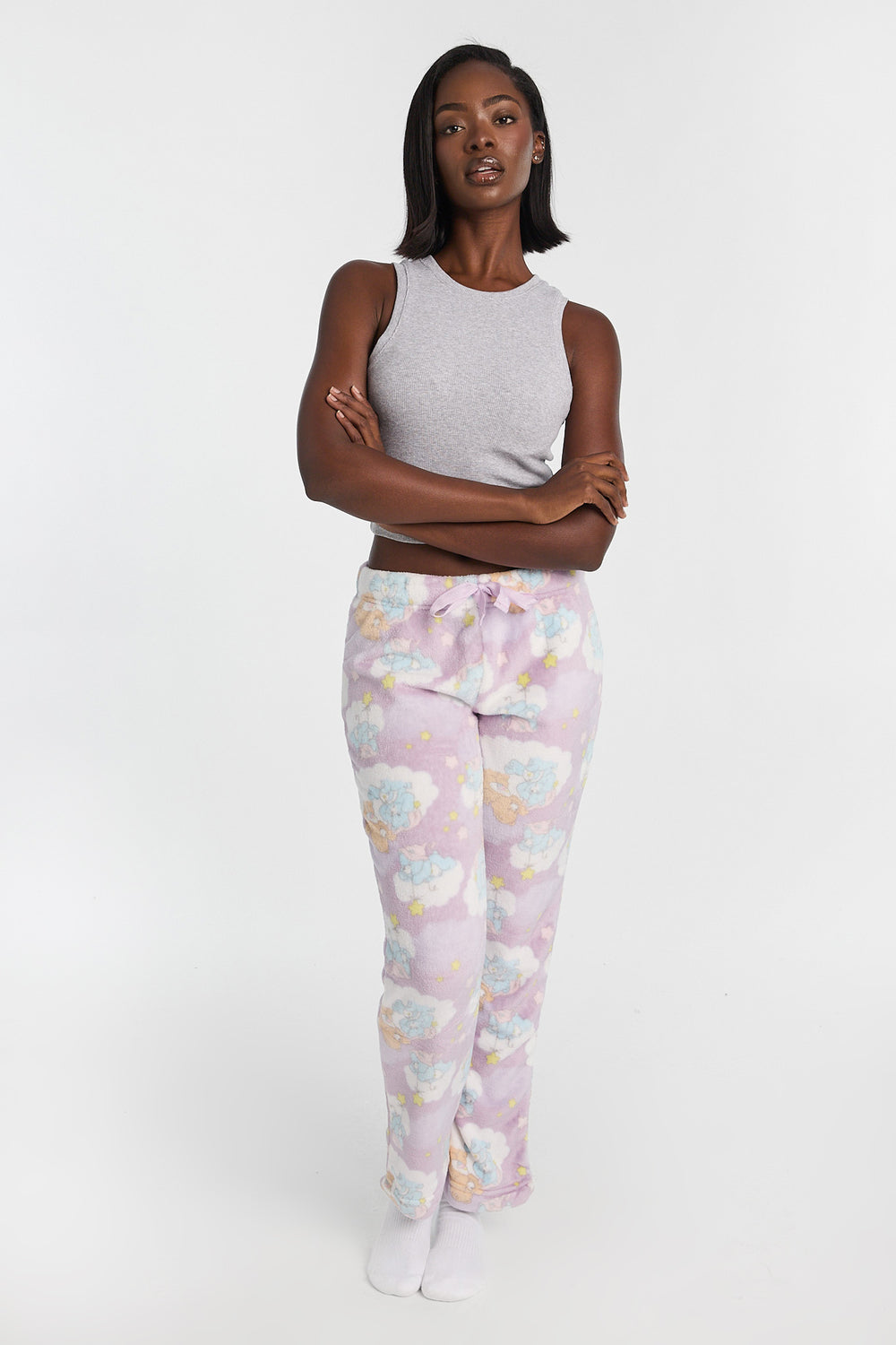 Pantalon de pyjama en peluche imprimé Care Bears Pantalon de pyjama en peluche imprimé Care Bears