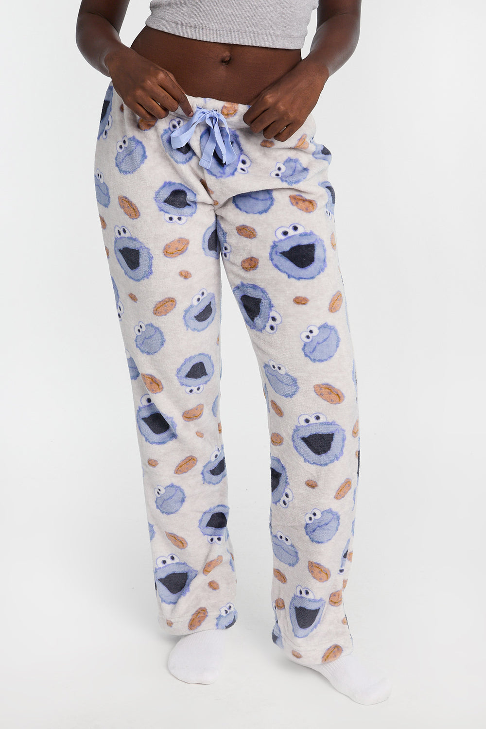 Pantalon de pyjama en peluche imprimé Cookie Monster Pantalon de pyjama en peluche imprimé Cookie Monster