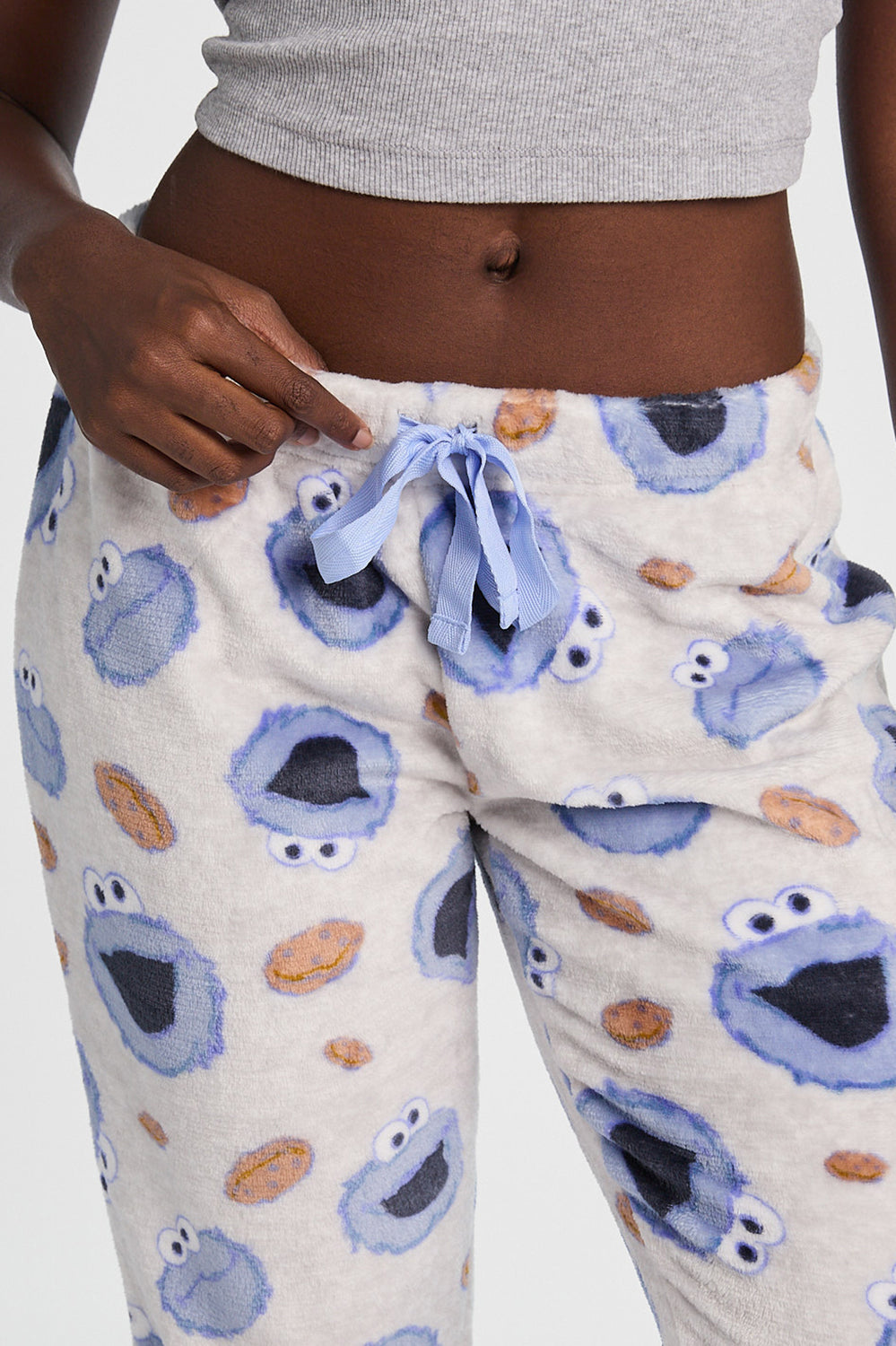 Pantalon de pyjama en peluche imprimé Cookie Monster Pantalon de pyjama en peluche imprimé Cookie Monster