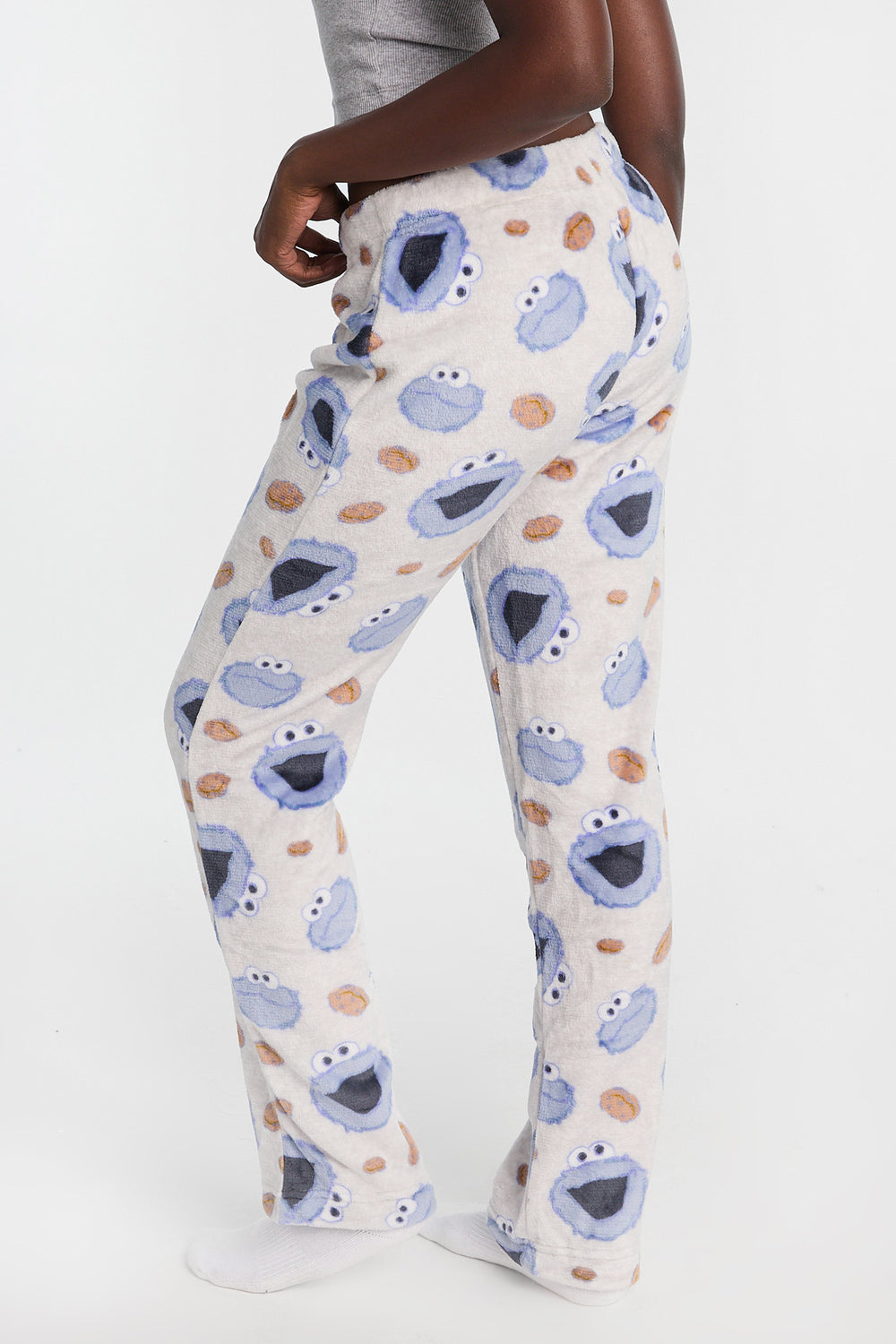 Pantalon de pyjama en peluche imprimé Cookie Monster Pantalon de pyjama en peluche imprimé Cookie Monster