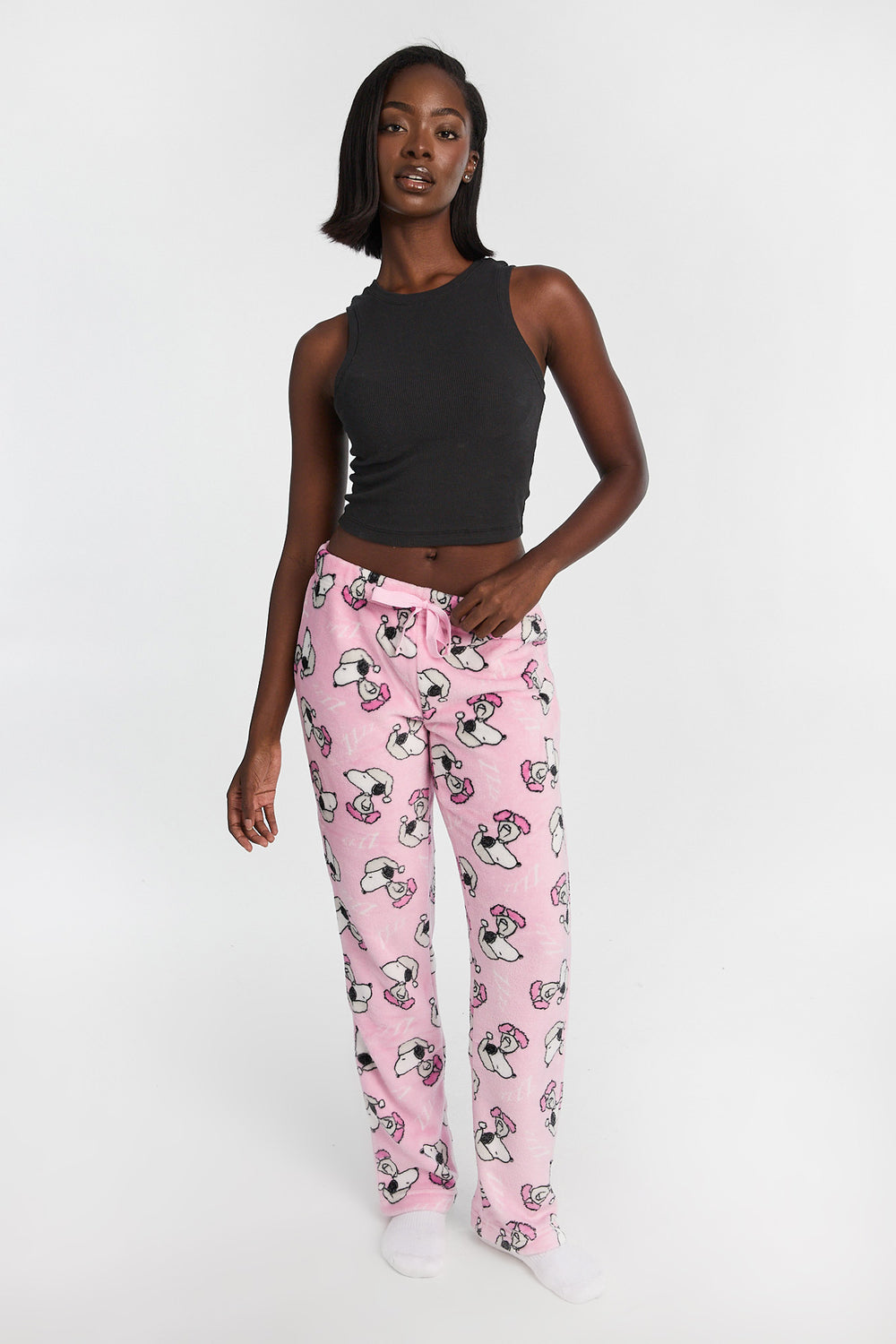 Pantalon de pyjama en peluche imprimé ZZZ Peanuts Snoopy Pantalon de pyjama en peluche imprimé ZZZ Peanuts Snoopy