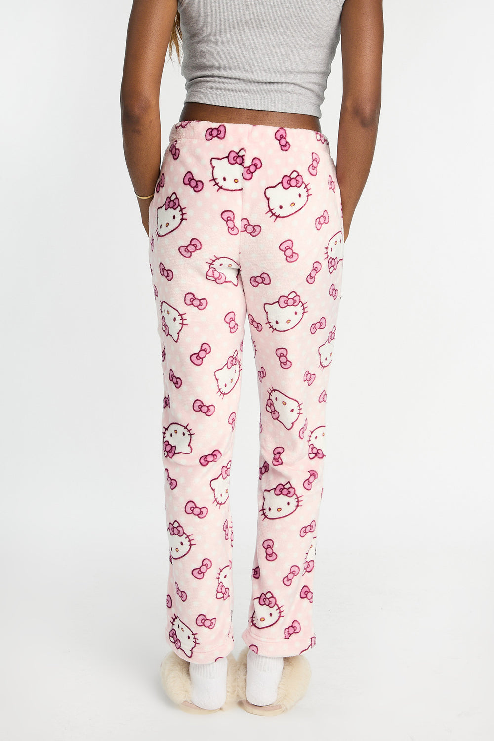 Pantalon de pyjama en peluche à pois Hello Kitty Pantalon de pyjama en peluche à pois Hello Kitty