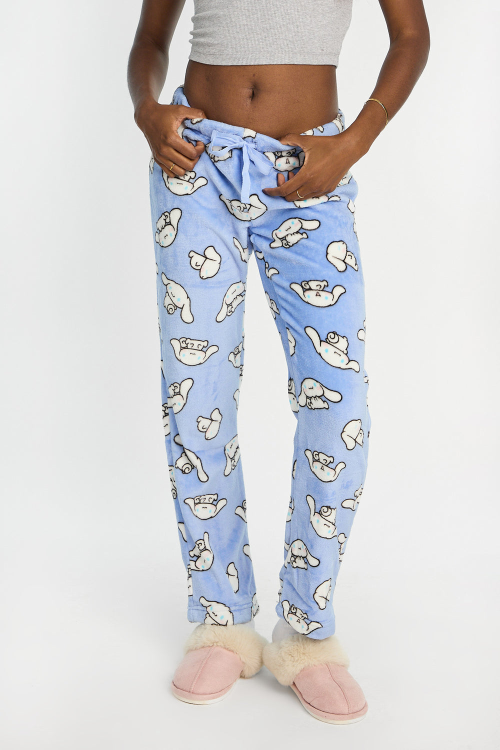 Pantalon de pyjama en peluche imprimé Cinnamoroll Pantalon de pyjama en peluche imprimé Cinnamoroll