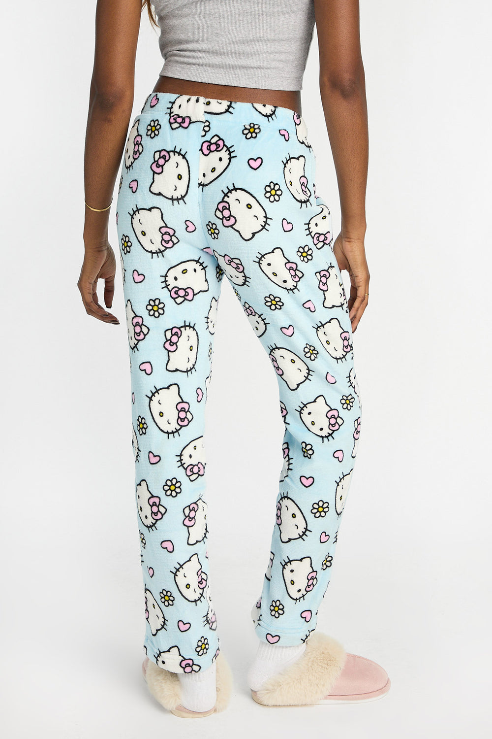 Pantalon de pyjama en peluche à fleurs Hello Kitty Pantalon de pyjama en peluche à fleurs Hello Kitty