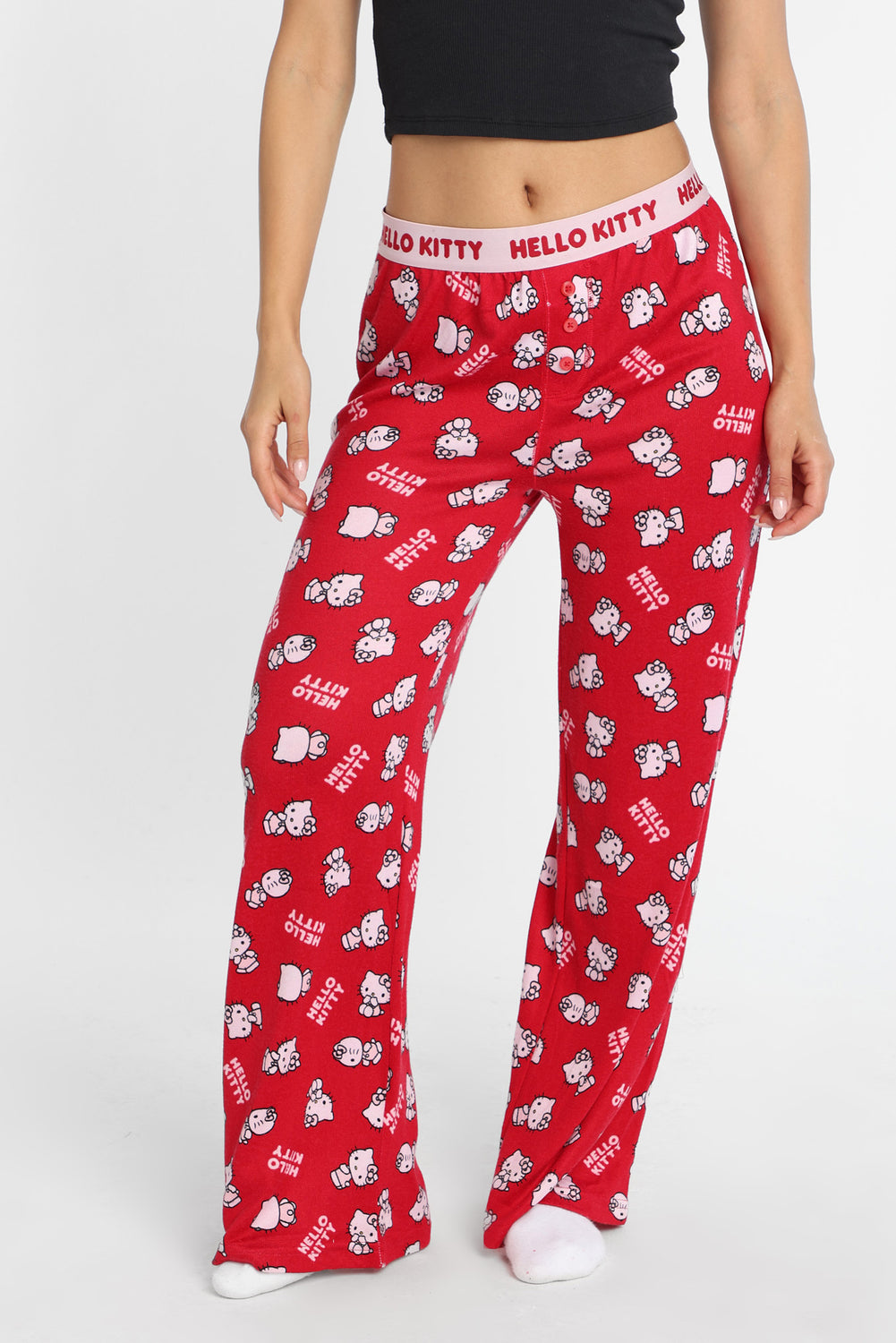 Pantalon pyjama style boxeur imprimé Hello Kitty Pantalon pyjama style boxeur imprimé Hello Kitty