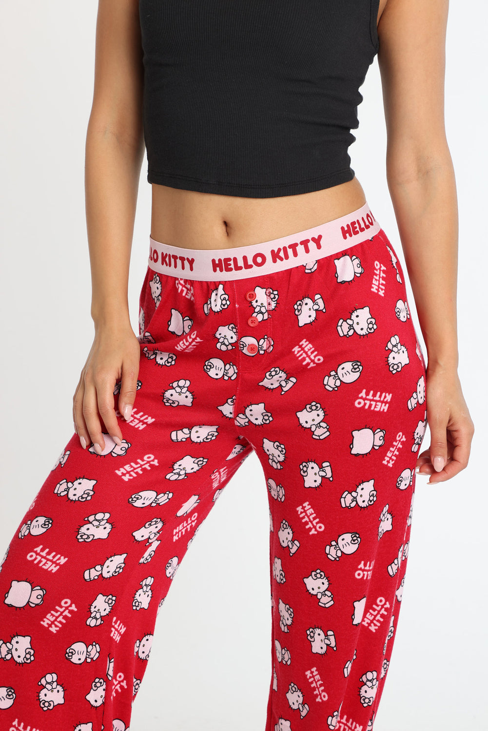 Pantalon pyjama style boxeur imprimé Hello Kitty Pantalon pyjama style boxeur imprimé Hello Kitty