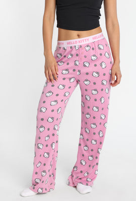 Pantalon pyjama style boxeur imprimé fleurs Hello Kitty