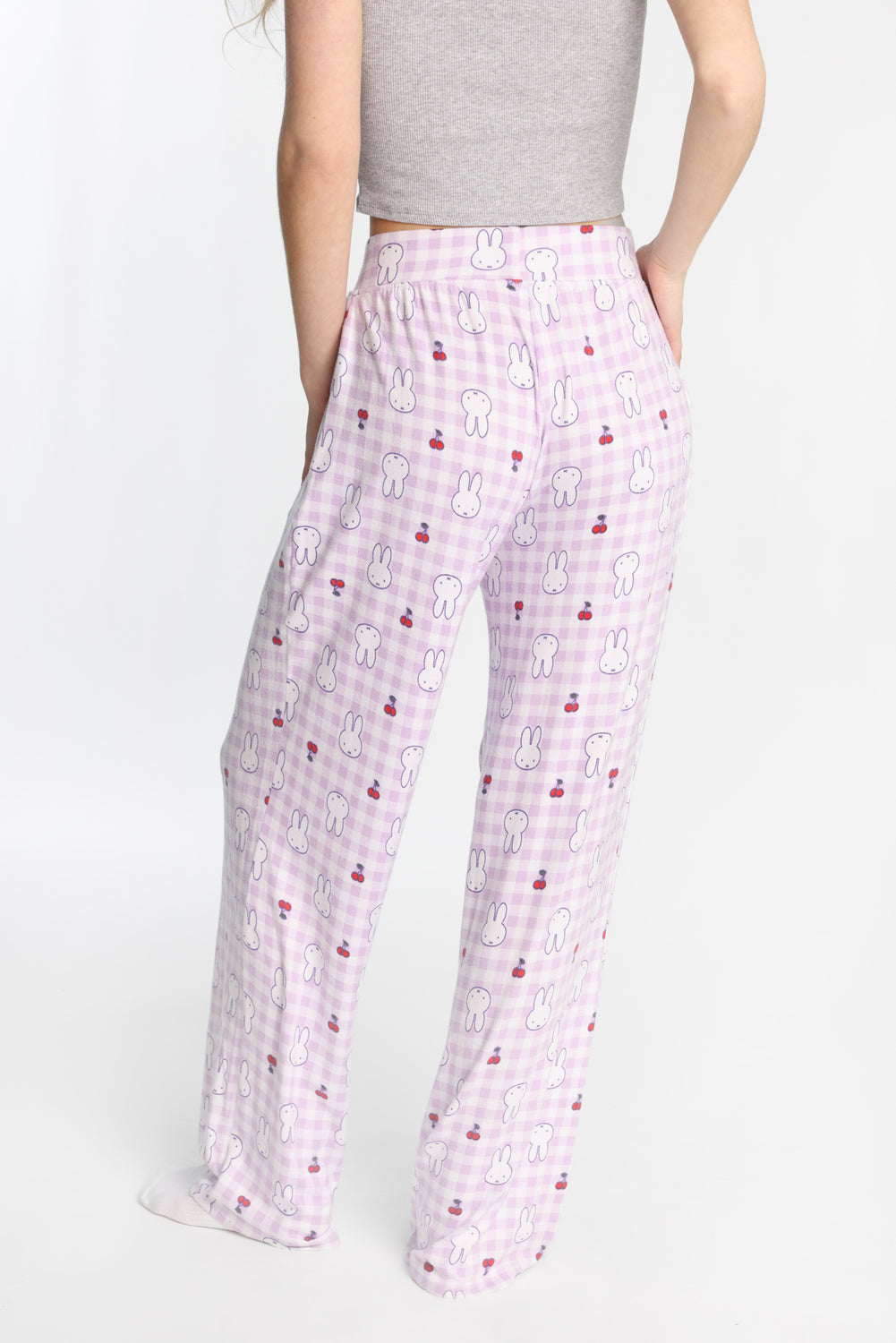 Pantalon pyjama à jambes larges super doux imprimé cerise Miffy Pantalon pyjama à jambes larges super doux imprimé cerise Miffy