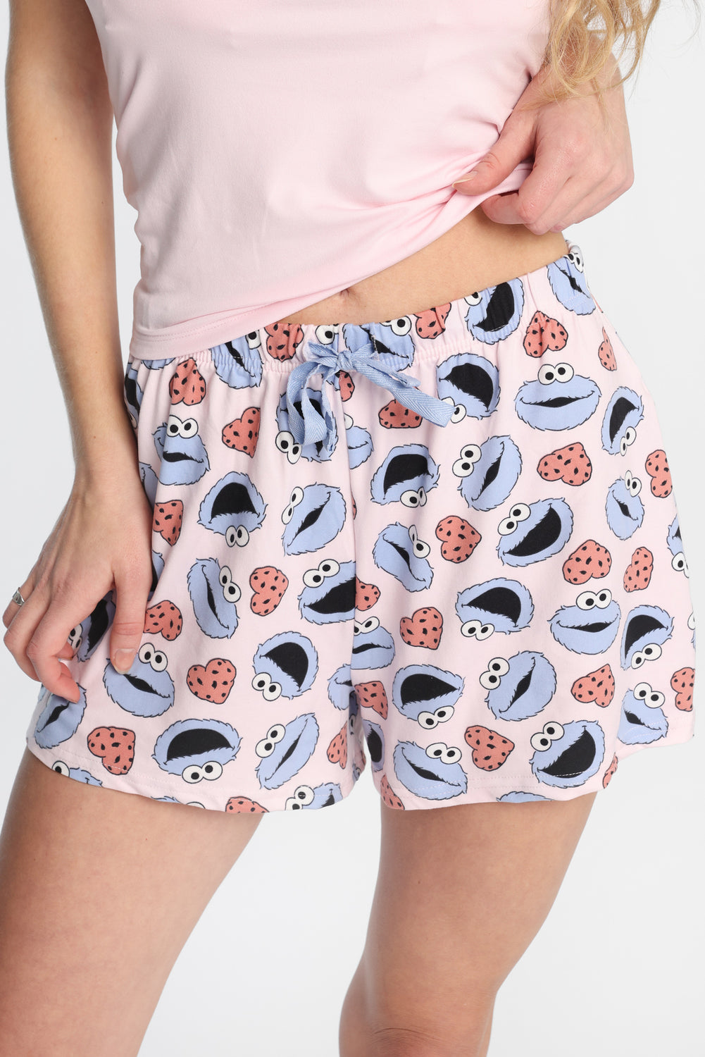 Ensemble camisole et short pyjama super doux imprimé Cookie Monster Ensemble camisole et short pyjama super doux imprimé Cookie Monster