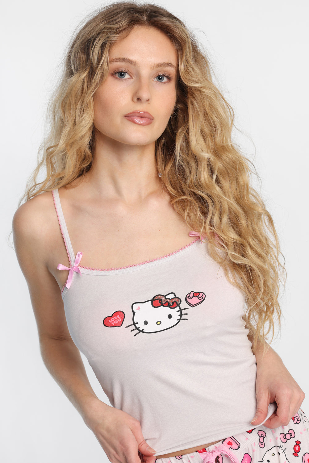 Hello Kitty Heart Super Soft Pajama Cami And Shorts 2-Piece Set Hello Kitty Heart Super Soft Pajama Cami And Shorts 2-Piece Set