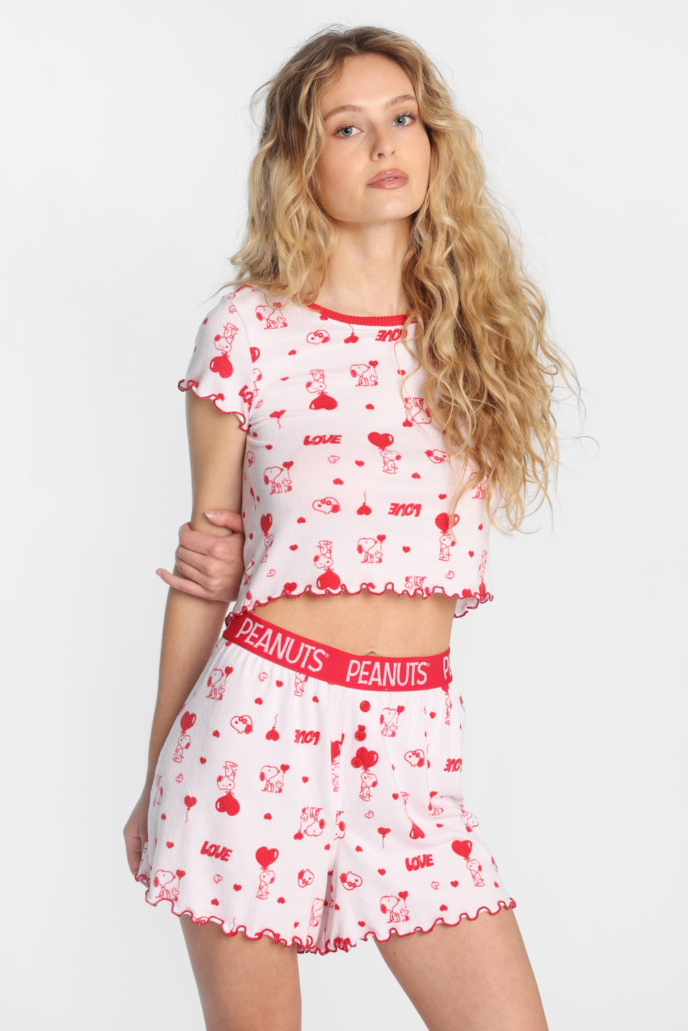 Peanuts Snoopy Heart Super Soft Pajama Tee And Boxer Shorts 2-Piece Set Peanuts Snoopy Heart Super Soft Pajama Tee And Boxer Shorts 2-Piece Set