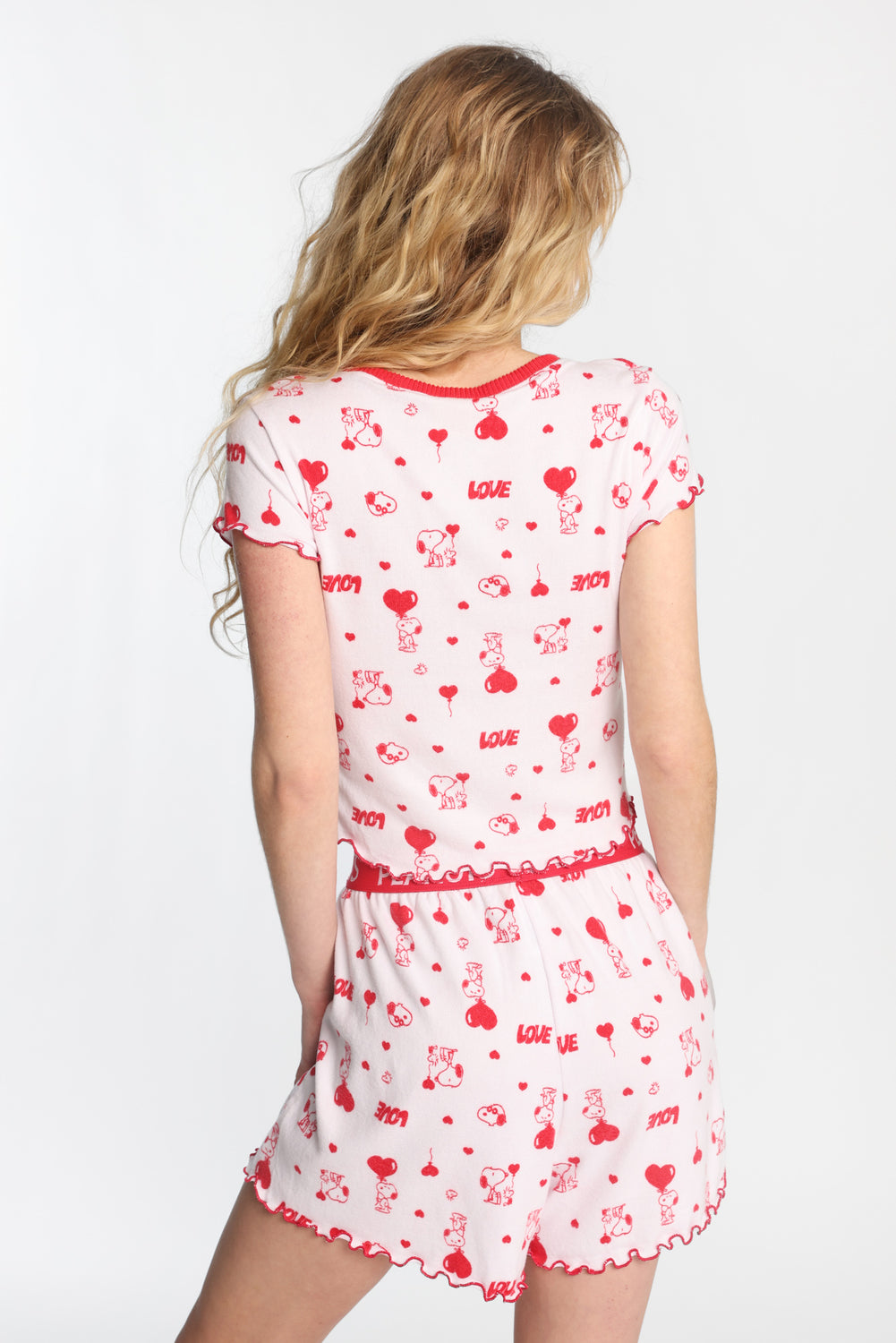 Peanuts Snoopy Heart Super Soft Pajama Tee And Boxer Shorts 2-Piece Set Peanuts Snoopy Heart Super Soft Pajama Tee And Boxer Shorts 2-Piece Set