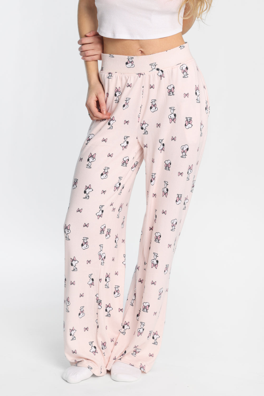 Peanuts Snoopy Bow Super Soft Wide Leg Pajama Pants Peanuts Snoopy Bow Super Soft Wide Leg Pajama Pants