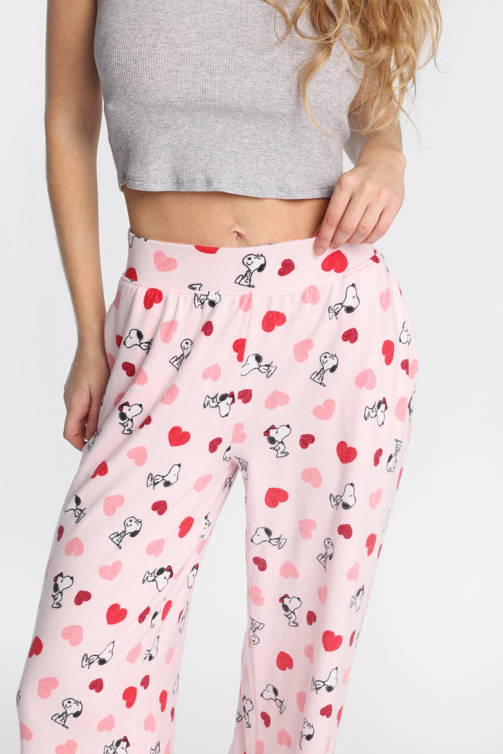 Pantalon pyjama à jambes larges super doux Peanuts Snoopy coeur Pantalon pyjama à jambes larges super doux Peanuts Snoopy coeur