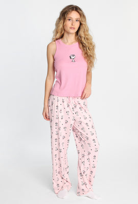 Ensemble débardeur et pantalon pyjama côtelé imprimé Peanuts Snoopy