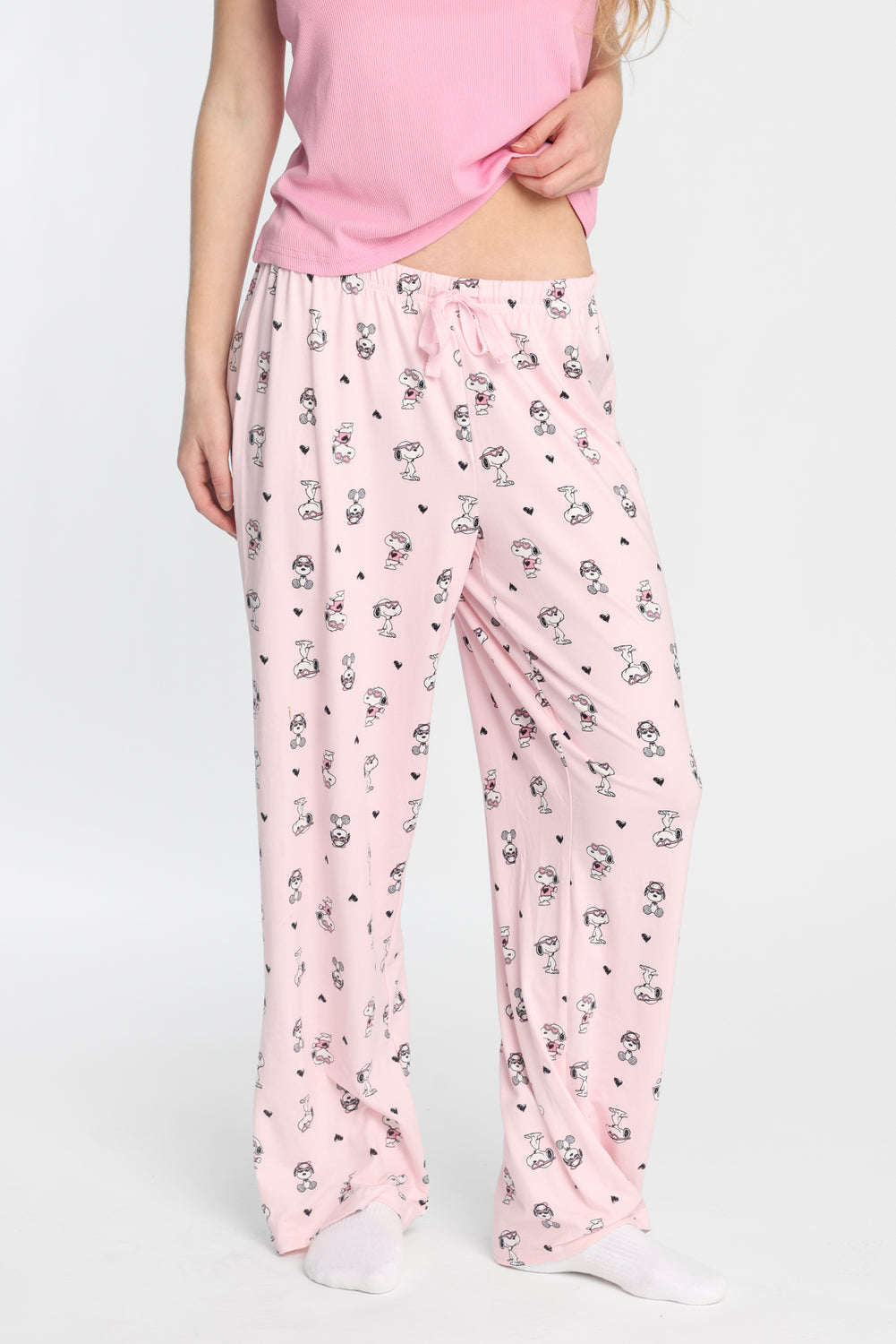 Ensemble débardeur et pantalon pyjama côtelé imprimé Peanuts Snoopy Ensemble débardeur et pantalon pyjama côtelé imprimé Peanuts Snoopy