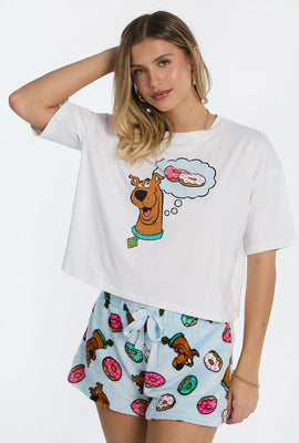 Ensemble de pyjama 2 pièces imprimé beignets Scooby-Doo
