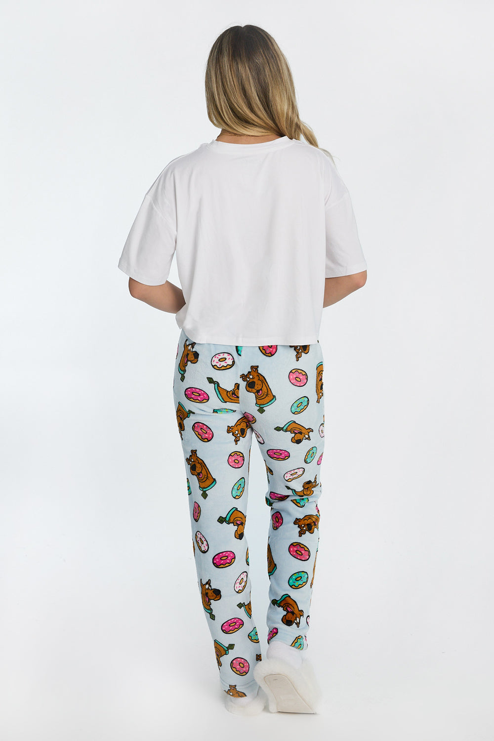 Pantalon de pyjama en peluche imprimé beignets Scooby-Doo Pantalon de pyjama en peluche imprimé beignets Scooby-Doo