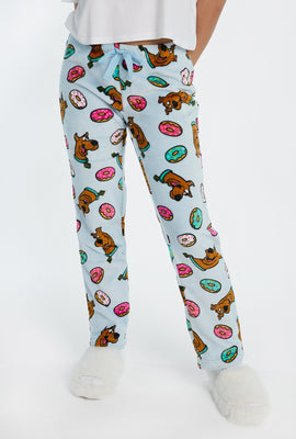Pantalon de pyjama en peluche imprimé beignets Scooby-Doo