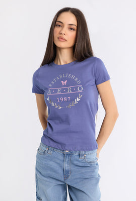 T-shirt coupe classique imprimé papillon AERO