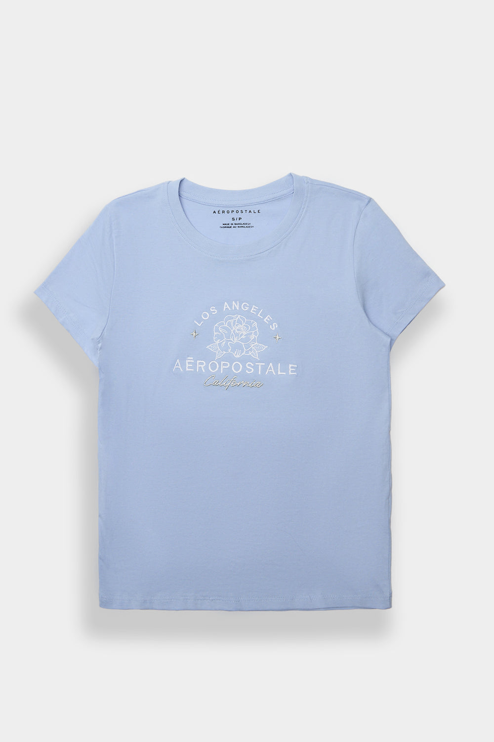 AERO Los Angeles Flower Embroidered Classic Tee AERO Los Angeles Flower Embroidered Classic Tee
