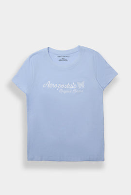 Aéropostale Butterfly Embroidered Classic Tee