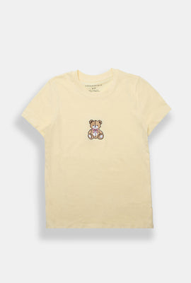 T-shirt coupe classique ours en peluche brodé AERO