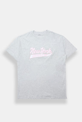 T-shirt coupe boyfriend AERO New York brodé