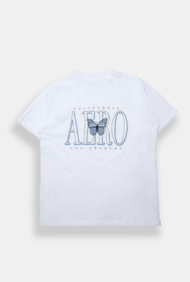 AERO Los Angeles Butterfly Graphic Boyfriend Tee